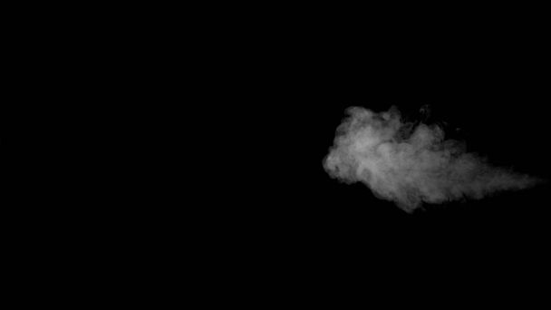 Vapor de agua blanca sobre fondo negro
 - Foto, imagen