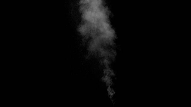 Vapor de água branca em fundo preto
 - Foto, Imagem