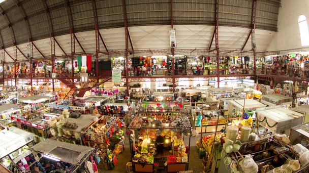 Vista de Timelapse dentro del mercado de alimentos guanajuato, México
 - Metraje, vídeo