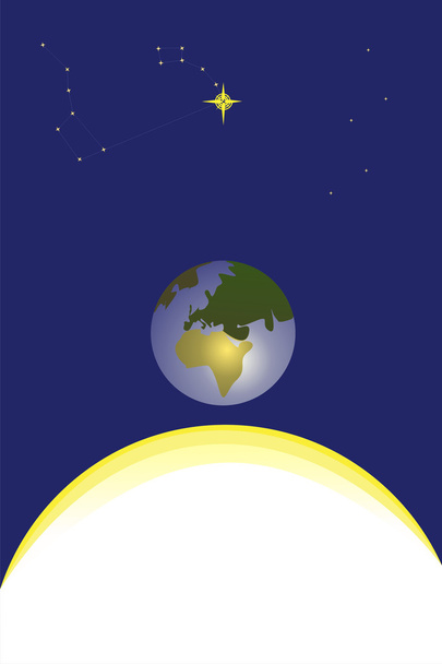North star, earth and sun - Foto, Imagem