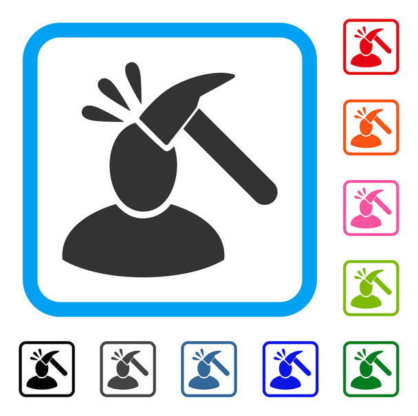 User Shock Framed Icon - Vettoriali, immagini