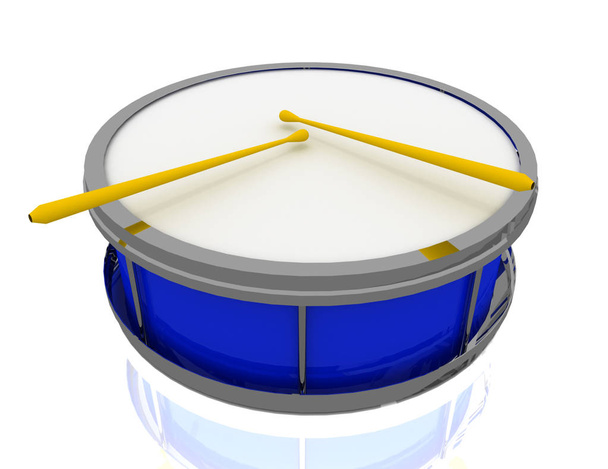 petit concept de tambour. Illustration en 3D
 - Photo, image