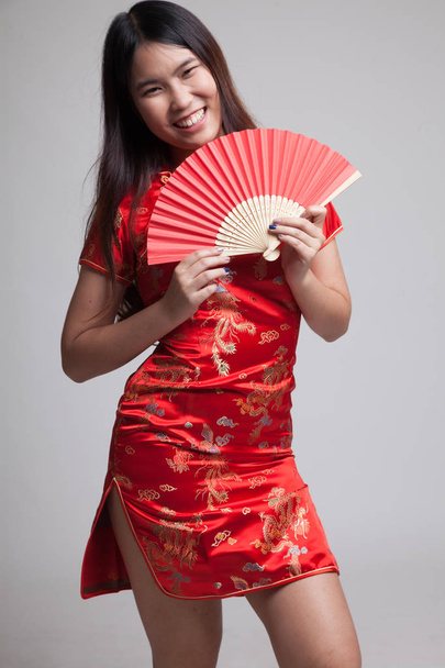 Asian girl in chinese cheongsam dress - Zdjęcie, obraz