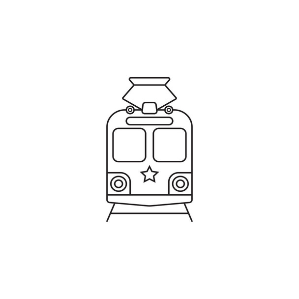 トラム アイコン、公共交通機関のシンボル ベクトル グラフィック - ベクター画像