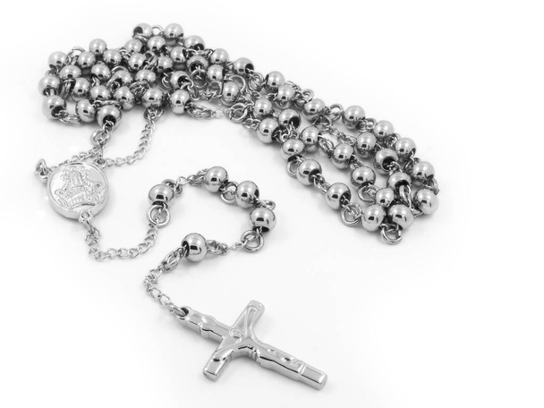 Collar - Collar rosario de plata - Acero inoxidable
 - Foto, imagen