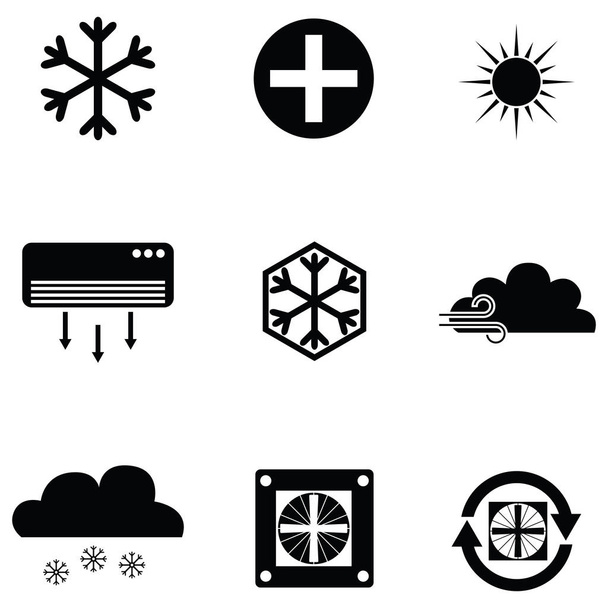 air condition icon set - Vector, Image