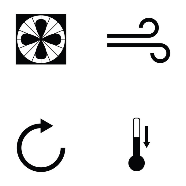conjunto de iconos de aire acondicionado
 - Vector, imagen