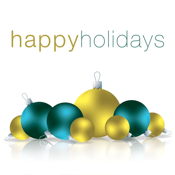 Tarjeta bauble Happy Holidays en formato vectorial
 - Vector, imagen