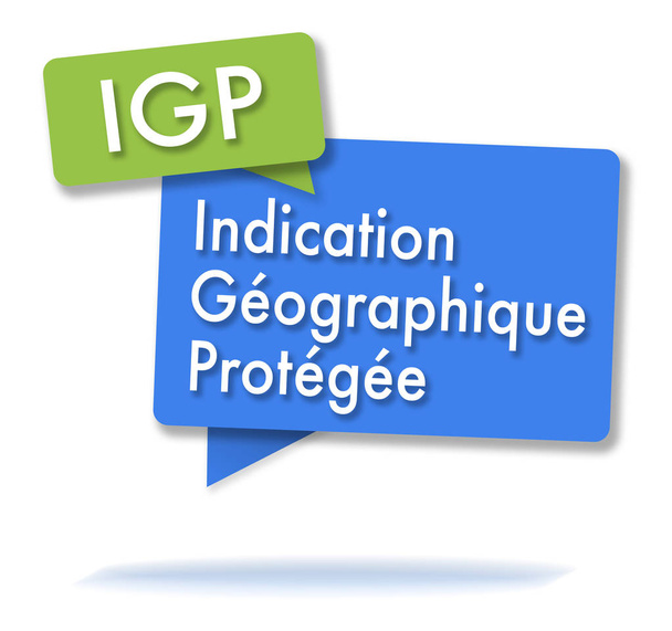 色の泡のフランス Igp initals - 写真・画像