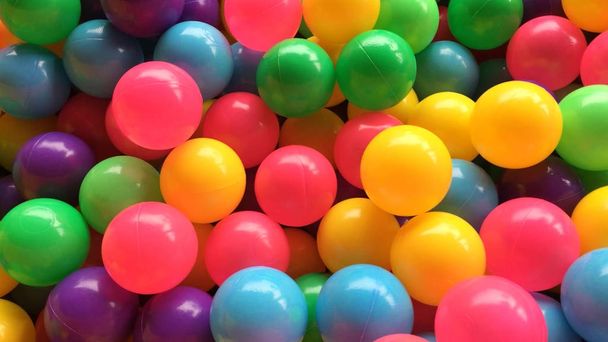 dry children's pool with colorful balls - Photo, Image