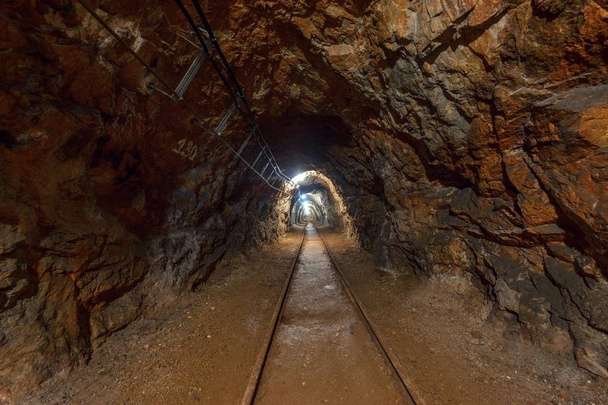 Underground mine passage angle shot - Photo, Image