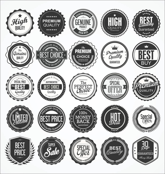 Retro vintage badge and label collection - ベクター画像