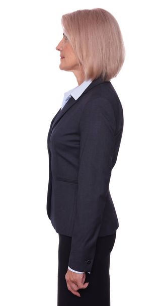 Profile portrait of a senior businesswoman isolated - Fotó, kép