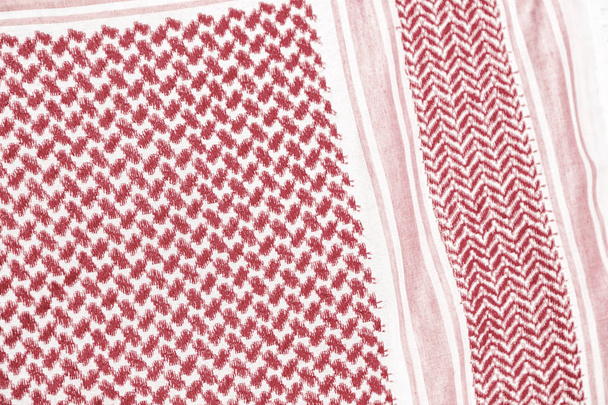 a textura do lenço tradicional arábico simbólico de algodão como fundo abstrato
 - Foto, Imagem
