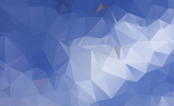 blaues Licht polygonalen niedrigen Polygon-Dreieck-Muster Hintergrund - Vektor, Bild