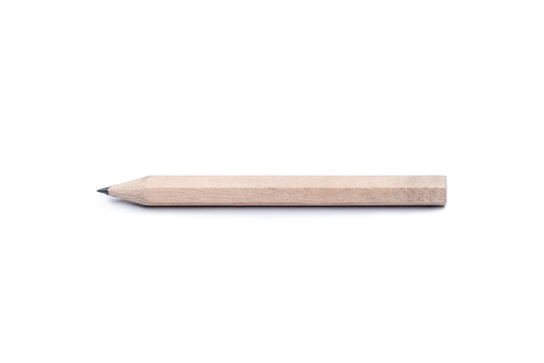 ołówek drewniany na białym tle ze ścieżką przycinającą - Zdjęcie, obraz