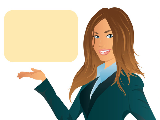 Business Woman Illustration - Vector, Image