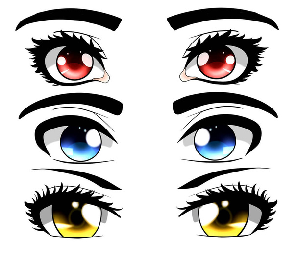 Set de ojos de anime
. - Foto, Imagen