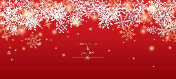 Impression de Noël avec flocons de neige
 - Vecteur, image