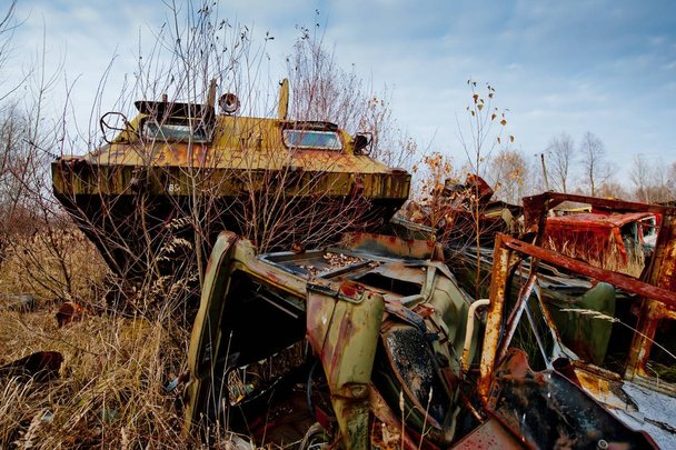 Dozer in Pripyat. - Fotoğraf, Görsel