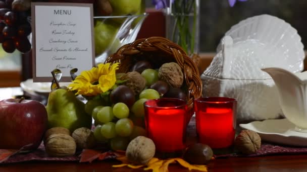 Colorido estilo rústico mesa de Acción de Gracias
 - Metraje, vídeo