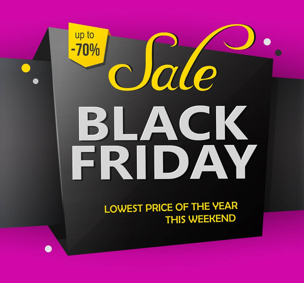 black friday discounts label template - Vector, Image