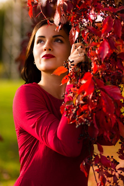 Woman in the autumn park - Photo, Image