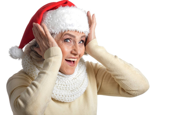 Woman in Santa hat - Photo, image