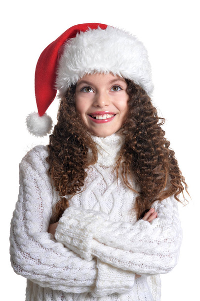  little girl with Christmas present - Photo, image