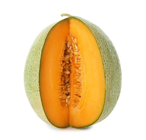 Ripe melon on white - Foto, imagen