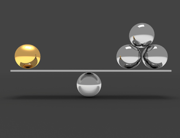 3D Balance Konzept. 3D gerenderte Illustration - Foto, Bild