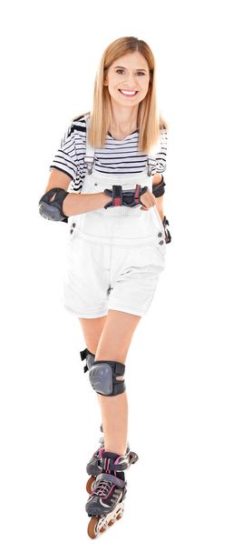 Attractive woman on roller skates  - Photo, image