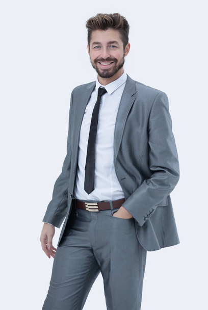 Half length portrait of a businessman with hands in his pockets - Φωτογραφία, εικόνα