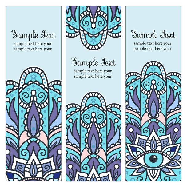 banners with hamsa - Vector, Image