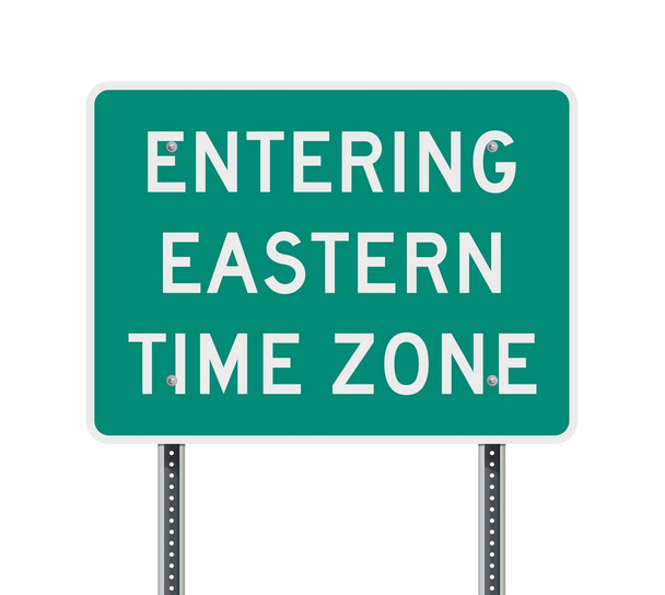 Ανατολική ζώνη ώρας πινακίδα - Διάνυσμα, εικόνα