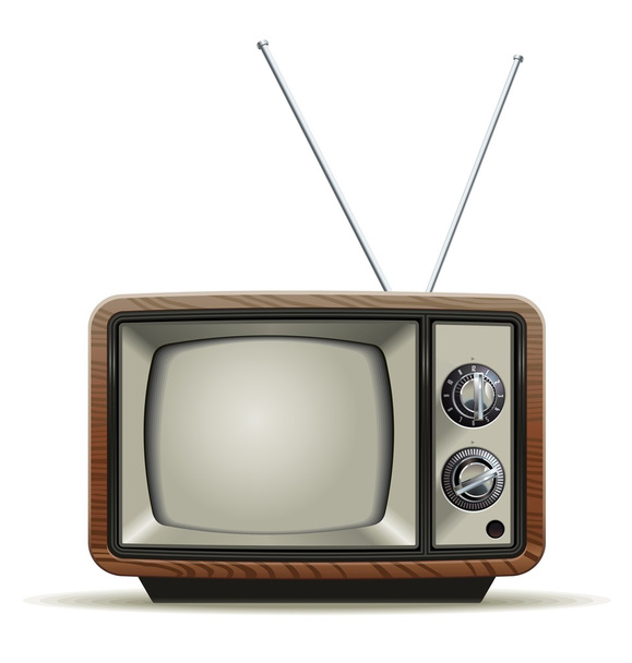 Stara telewizja - Wektor, obraz