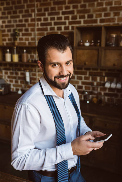 businessman using smartphone - Фото, изображение