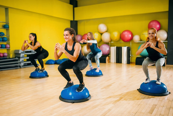women exercising with bosu balls - Photo, Image