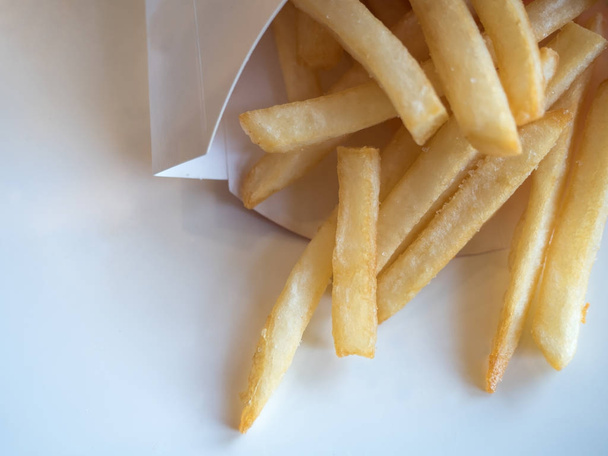  French fries in a white box - Φωτογραφία, εικόνα