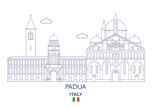 Padua City Skyline, Italy - Wektor, obraz