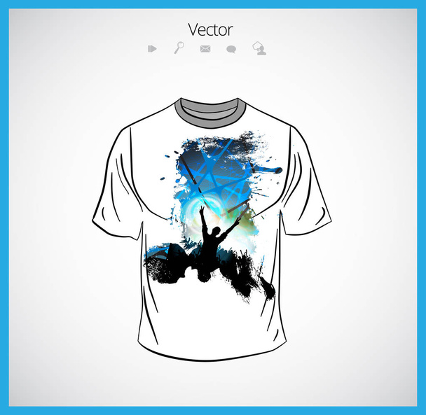 T-Shirt-Abbildung im Rahmen - Vektor, Bild