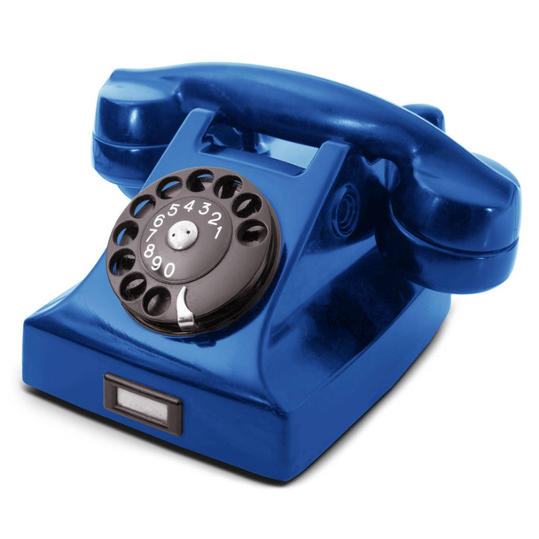 obsolete phone on white background - Foto, imagen