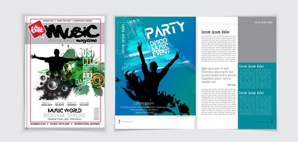 Music magazine layout - Vector, Image