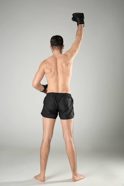 Male boxer on background - Фото, изображение