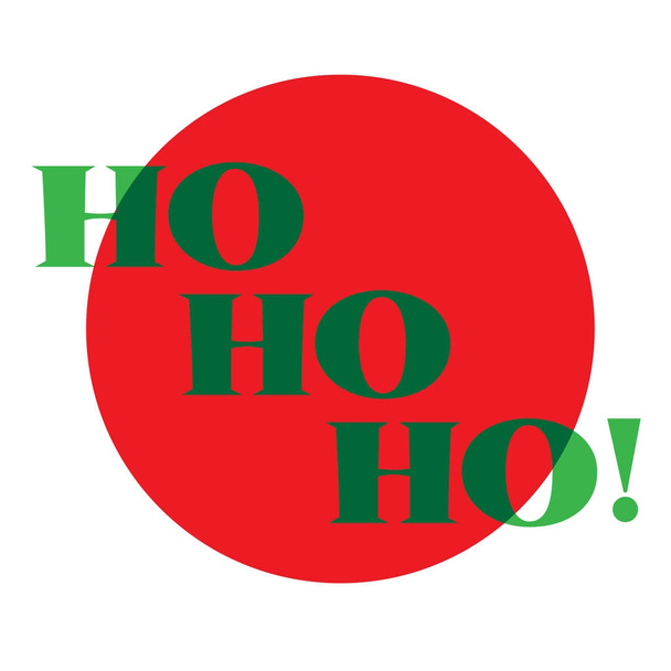  ho ho ho typography in circle - ベクター画像