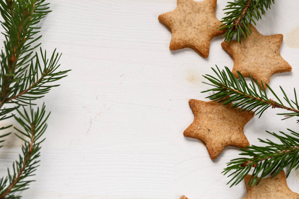 Christmas or new year gingerbread cookies - 写真・画像