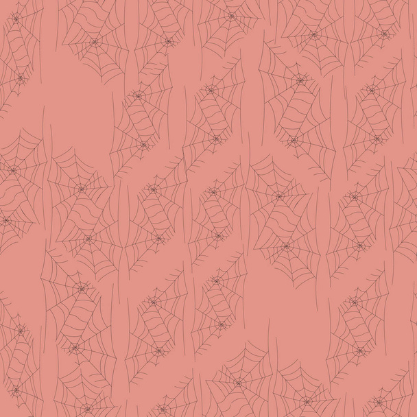 Seamless background with a cobweb - Vector, Image