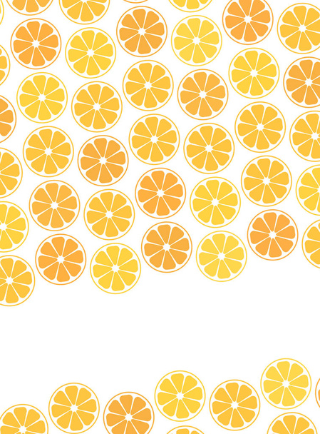 Template Design cover. sliced halves of citrus fruits - Διάνυσμα, εικόνα