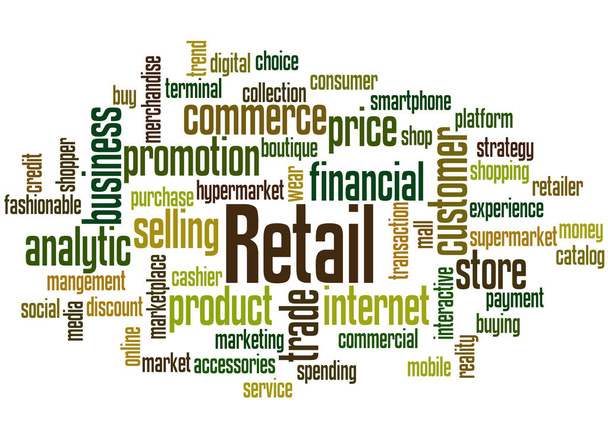 Retail, concetto di word cloud
 - Foto, immagini