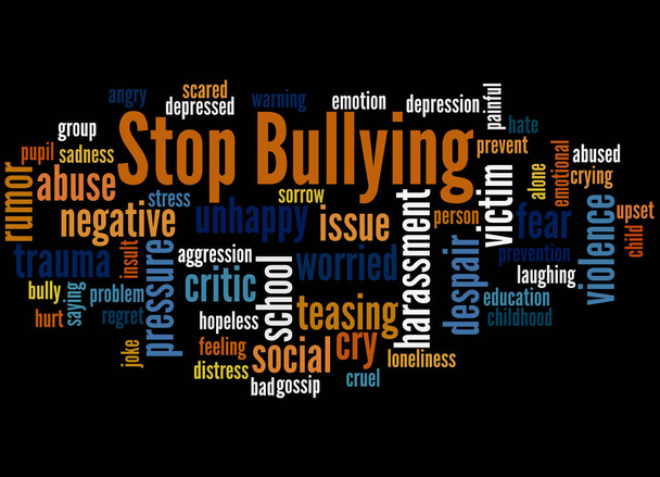 Basta de bullying, concepto de nube de palabras 4
 - Foto, imagen